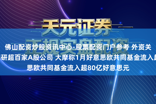 佛山配资炒股资讯中心-股票配资门户参考 外资关注不减！年内调研超百家A股公司 大摩称1月好意思欧共同基金流入超80亿好意思元